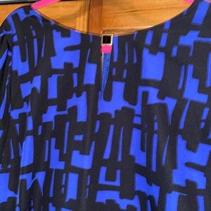 Tahari Cobalt Blue and Black dress